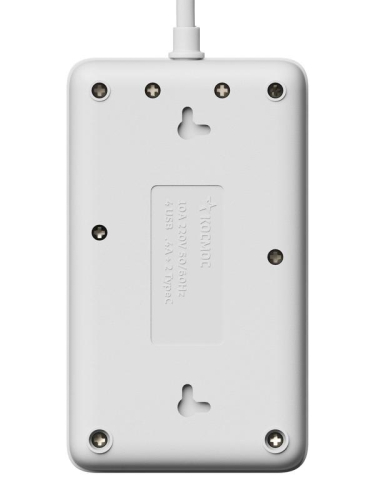 Удлинитель с сетевым фильтром 3х3м 10А 4USB + 2USBC 2500Вт ПВС 3х1 прямоуг. бел. КОСМОС FKsm3m-3gPF(W)USB