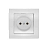 Розетка 1-м СП Бриллиант 16А IP20 без заземл. бел. UNIVersal 7947588