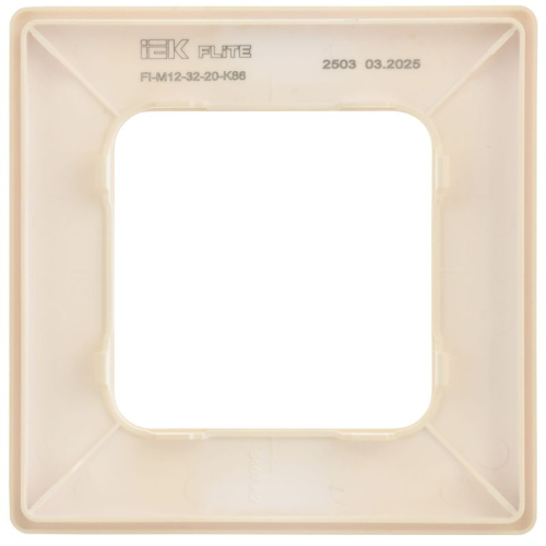 Рамка 1-м СП FLITE РУ-1-К-ФлСл сливочный IEK FI-M12-32-20-K86