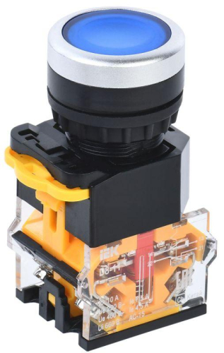 Кнопка D8-11 d22мм 1НО+1НЗ син. KARAT IEK BBT30-11-3-22-K07