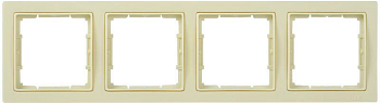 Рамка 4-м BOLERO Q1 РУ-4-БК квадрат. крем. IEK EMB42-K33-Q1