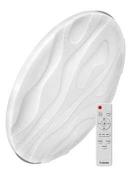 Светильник светодиодный PREMIUM WAVE 55Вт 230В 3000-6500К 4400лм IP40 400х75мм настенно-потолочный управляемый с пультом ДУ КОСМОС KSWave55W