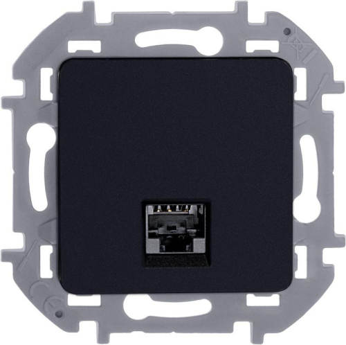 Розетка компьютерная Inspiria RJ45 кат.5E UTP антрацит IEK 673828