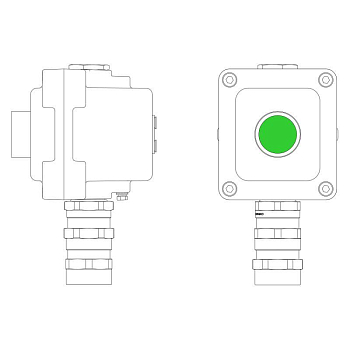 Пост управления взрывонепроницаемый из алюм. LCSD-01-B-MC-P1G(11)x1-PCMB-KA3MHK DKC LCSD21000010