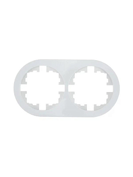 Рамка 2-м OSEN горизонт. круглая бел. LEZARD 744-0200-147