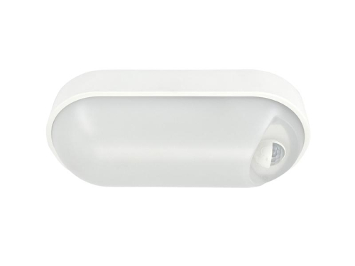 Светильник светодиодный WP 15 C 12W OP 840 W10L22 WH MDM 220х106х60мм 12Вт 4000К IP54 ЖКХ овал. пылевлагозащ. с датчиком движ. бел. Русский Свет 15071524500