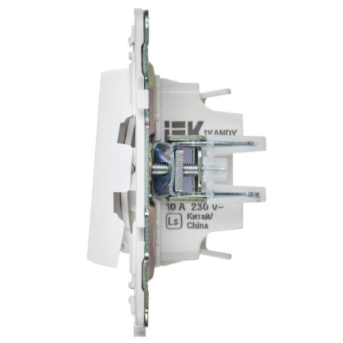 Выключатель 2-кл. SKANDY 10А SK-V16W для отелей с индикацией арктич. бел. IEK SK-V20-2-10-K01