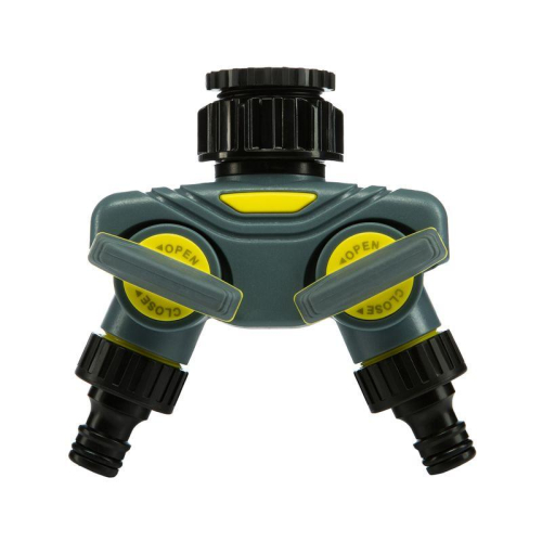 Разветвитель 2-х канальный на кран 1/2дюйм-3/4дюйм ЧЕТЫРЕ СЕЗОНА 62-0223-F