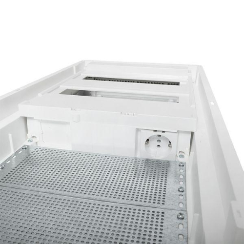 Щит комбинированный встраив. Nova 2 DIN-рейки + 2 монтаж. платы 4 габарит IP41 с пластик. дверью EKF nv-cb-pd-2+2