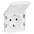 Розетка 1-м СП Plexo 16А IP55 250В 2P+E с заземл. немецк. стандарт антибактер. механизм бел. Leg 070722