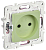 Розетка SKANDY 10А без заземл. защ. шторки SK-R01G мятный IEK SK-R13-10-K06