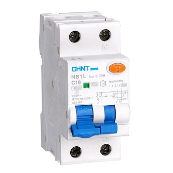 Выключатель автоматический дифференциального тока 1п+N C 32А 30мА тип AC 10кА NB1L (36мм) (R) CHINT 203110