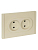 Розетка 2-м СП FORTE&PIANO FP425 10А без заземл. защ. шторки безвинт. крепл. ваниль IEK FP-R23-10-1-K10