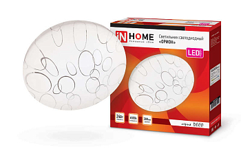 Светильник светодиодный DECO ОРИОН 24Вт 6500К 2160лм 230В 330х55мм IN HOME 4690612025155