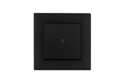 Выключатель проходной 1-клав. Karea RIZZ STAR чер. Makel 88054005