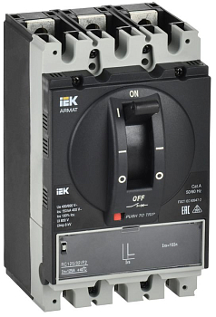 Выключатель автоматический в литом корпусе 3п A 150кА 32А расцепитель электромагн. регулируемый ARMAT IEK AR-MCCB-3A-150-0032A-MTUC
