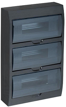 Корпус навесной ЩРН-П-36 Krepta 3 IP41 пластик. черн. IEK MKP12-N-36-41-K02