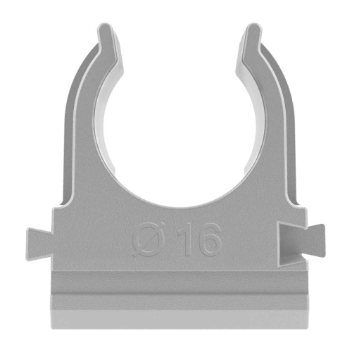 Держатель для труб (клипса) d16мм сер. TOKOV ELECTRIC TKE-LC-16-G