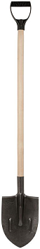 Лопата штыковая 210х385х1440мм деревянный черенок; рельсовая сталь FIT 77193