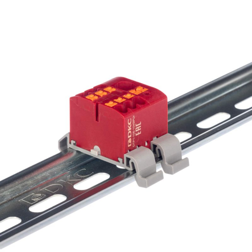 Блок распределительный зажим push-in 1 ввод 6кв.мм 6 точек подключения 2.5кв.мм красн. DKC DTP1-106-104SPUR