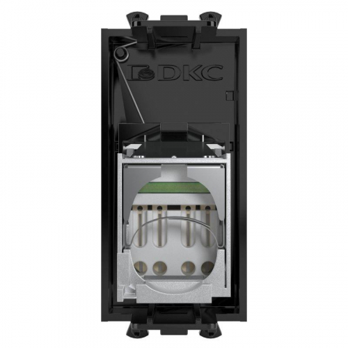 Розетка компьютерная 1мод. Avanti "Черный квадрат" RJ-45 модульная кат.6 экран DKC 4402391