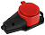Колодка 1-м с заземл. 16A IP44 KX-1e-RED-IP44 каучук. красн. Эра Б0068412