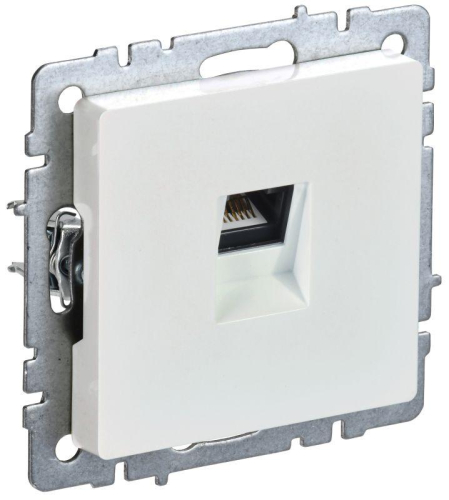 Розетка компьютерная СП RJ45 кат.6 BRITE РК11-БрЖ механизм жемчуж. IEK BR-K10-2-K36