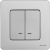 Выключатель 2-кл. Inspiria 10А IP20 250В 10AX с подсветкой/индикацией механизм алюм. IEK 673632