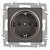 Розетка 1-м СП Accent 6-202-09 16А IP20 250В 2P+E Schuko титан Intro Б0063701