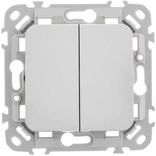 Выключатель 2-кл. СП FLITE ВС12-1-0-ФлА 10А механизм алюм. IEK FI-V20-0-10-1-K47