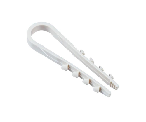 Дюбель-хомут PCD-R 19-25-65-100WH для круглого кабеля PA6.6 бел. (уп.100шт) JazzWay 5054820