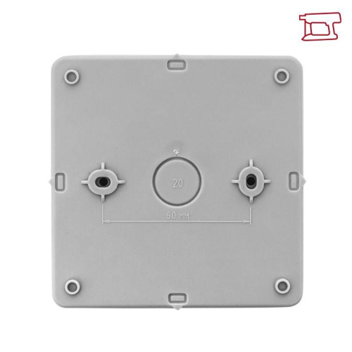 Коробка распределительная КМР-030-035 100х100х50 IP54 с крышкой для прямого монтажа без мембранных вводов сер. EKF plc-kmr-030-034