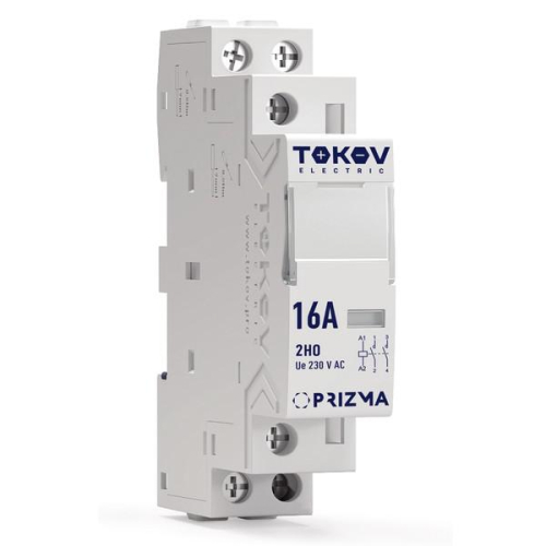 Контактор модульный 18мм 16А 230В АС 2НО PRIZMA TOKOV ELECTRIC TKE-PZ-MC-1-16-230-20