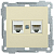 Механизм розетки комп. 2-м СП BOLERO РК10-2-Б RJ45 Cat5e крем. IEK EKB25-K33