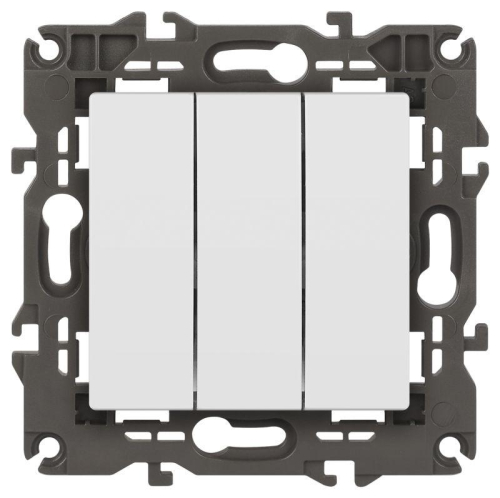 Выключатель 3-кл. СП Elegance 14-1107-01 10А IP20 250В 10AX механизм бел. Эра Б0034249