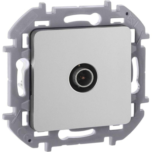 Розетка телевизионная TV Inspiria 2дБ 0-2400мГц с топологией "звезда" механизм алюм. IEK 673852