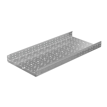 Лоток листовой перфорированный 500х80 L3000 сталь 1.2мм "БЫСТРЫЙ МОНТАЖ ПЛЮС" LPplus80-500-1.2-3000 оцинк. КМ PL0257