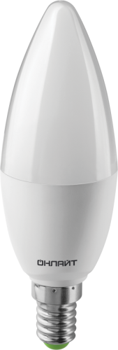Лампа светодиодная 61 957 OLL-C37-10-230-4K-E14-FR 10Вт свеча 4000К нейтр. бел. E14 1000лм 176-264В ОНЛАЙТ 61957