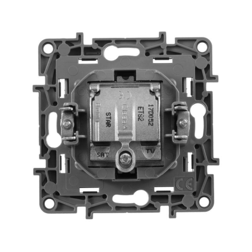 Розетка телевизионная TV/SAT СП Etika двухкабельная механизм алюм. IEK 672457
