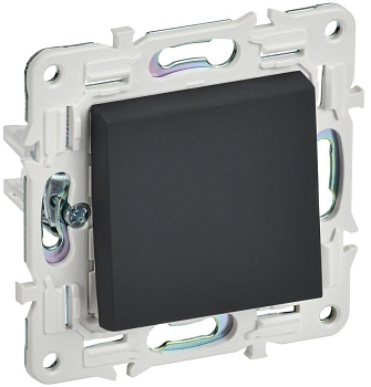 Выключатель 1-кл. SKANDY 10А SK-V01G графит IEK SK-V10-0-10-K53