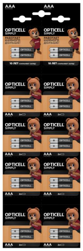 Элемент питания алкалиновый AAA/LR03 отрывной набор hsdc (блист. 2штх10) (уп.20шт) Opticell 5050002/6050002