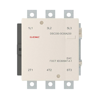 Контактор магнитный DSC330-3C00A230 330А 160кВт (AC3) 220В AC DKC DSC330-3C00A230