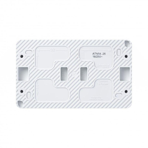 Розетка 2-м ОП AtlasDesign PROFI 16А IP54 заземл. защ. шторки бел. SE ATN540126