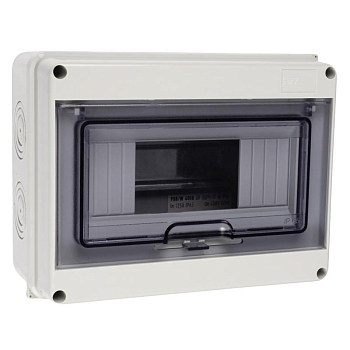 Бокс модульный накладной PDB/W 4008 GR (ЩРН-ПГ- 8) IP65 пластик. Pro JazzWay 5072060