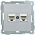 Механизм розетки комп. 2-м СП BOLERO РК10-2-Б RJ45 Cat5e серебр. IEK EKB25-K23