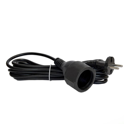 Удлинитель-шнур 1х5м без заземл. 10А IP20 ПВС 2х1 черн. DOMTOK 2340