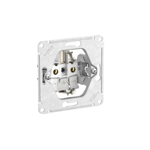 Розетка AtlasDesign 16А IP20 с заземл. защ. шторки с крышкой быстрозажим. клем. механизм карбон SE ATN001046S