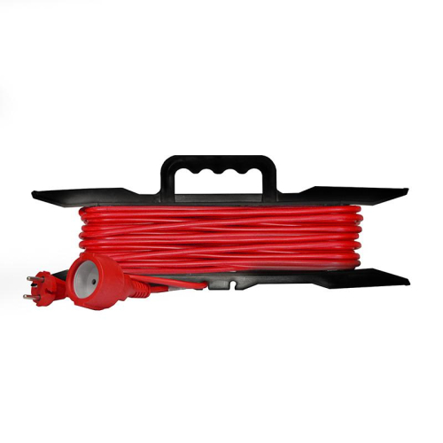 Удлинитель-шнур на рамке 1х50м без заземл. 10А IP20 2.2кВт ПВС 2х1 DOMTOK 2477