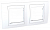 Рамка 2-м Unica Хамелеон горизонт. бел. SchE MGU6.004.18