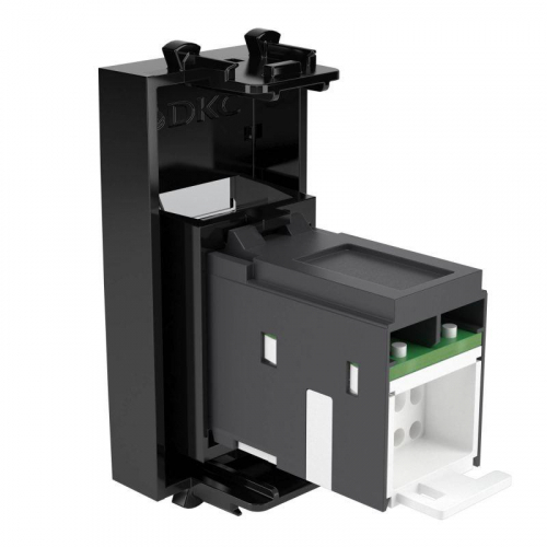 Розетка компьютерная 1мод. Avanti "Черный квадрат" RJ-45 модульная кат.6А DKC 4402371